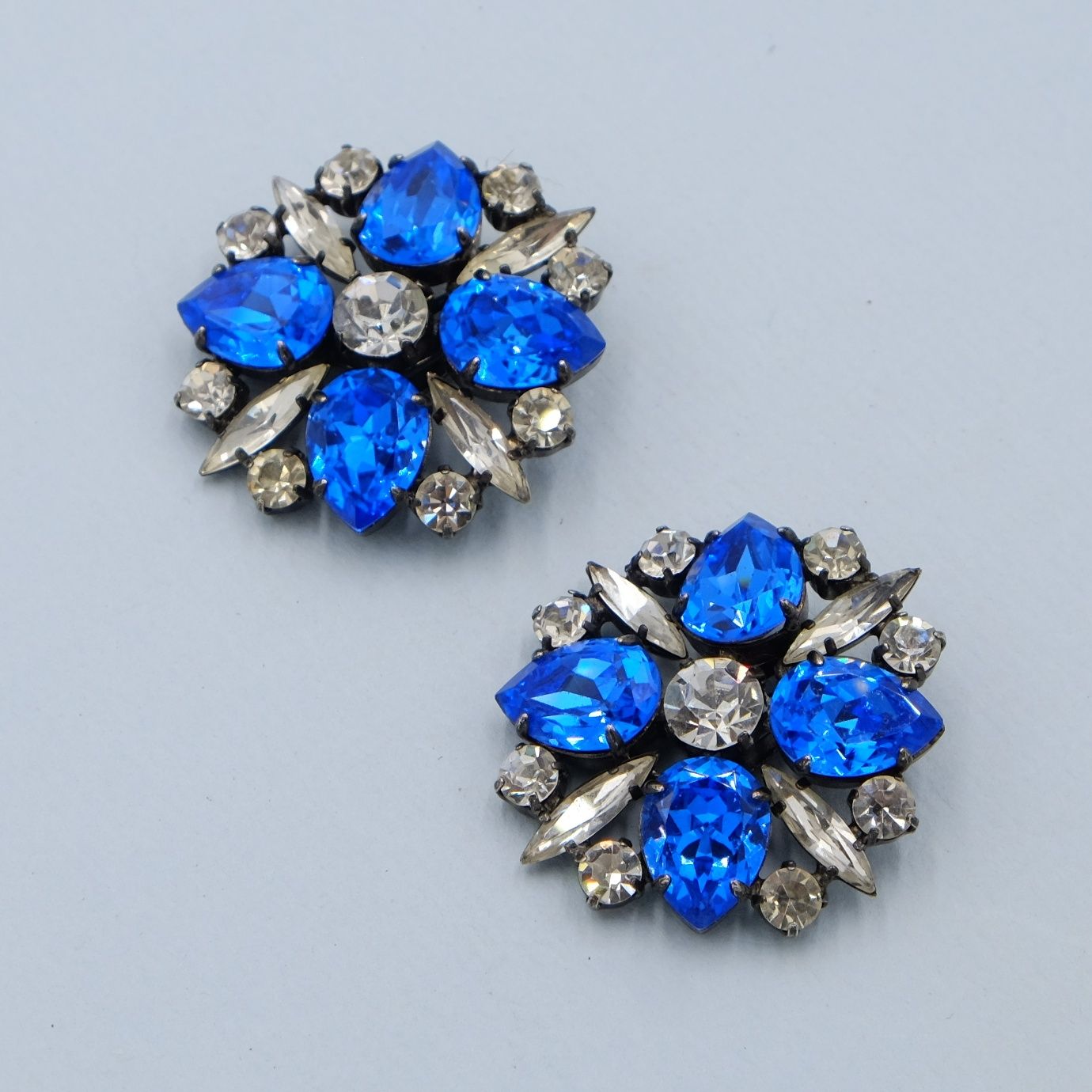 Butler and Wilson Large Rhinestone Earrings 1990s
