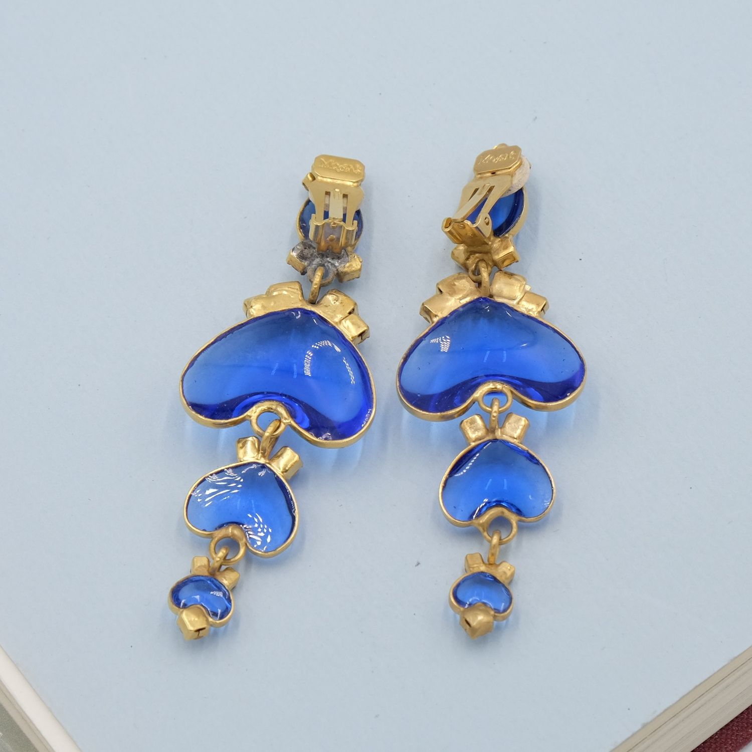 Moans Couture Large Poured Glass Earrings