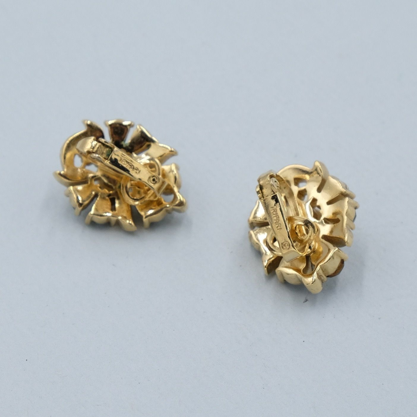 Vintage Trifari Faux Peridot Earrings 1960s