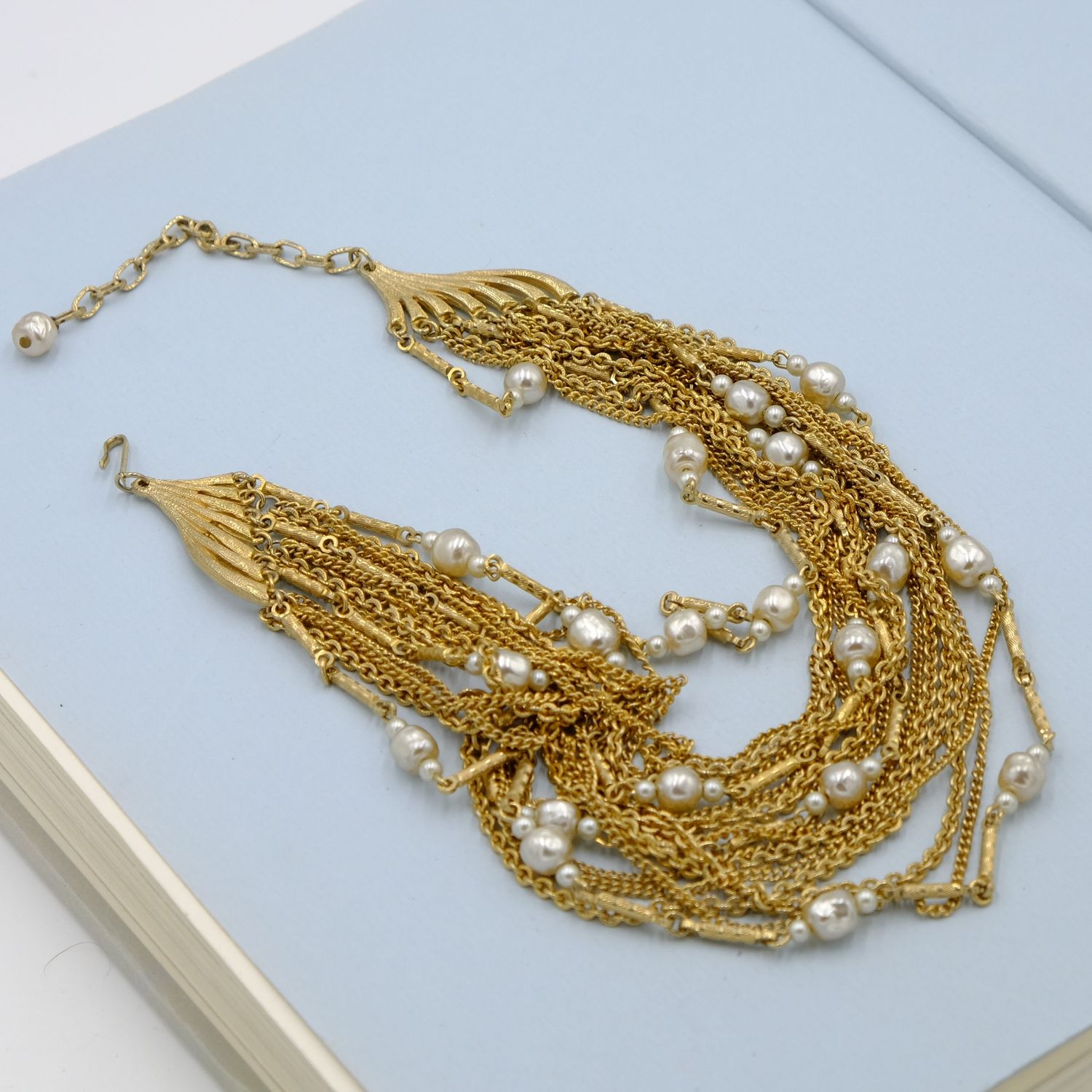 Vintage Kramer Multichain Collier Necklace 1960s