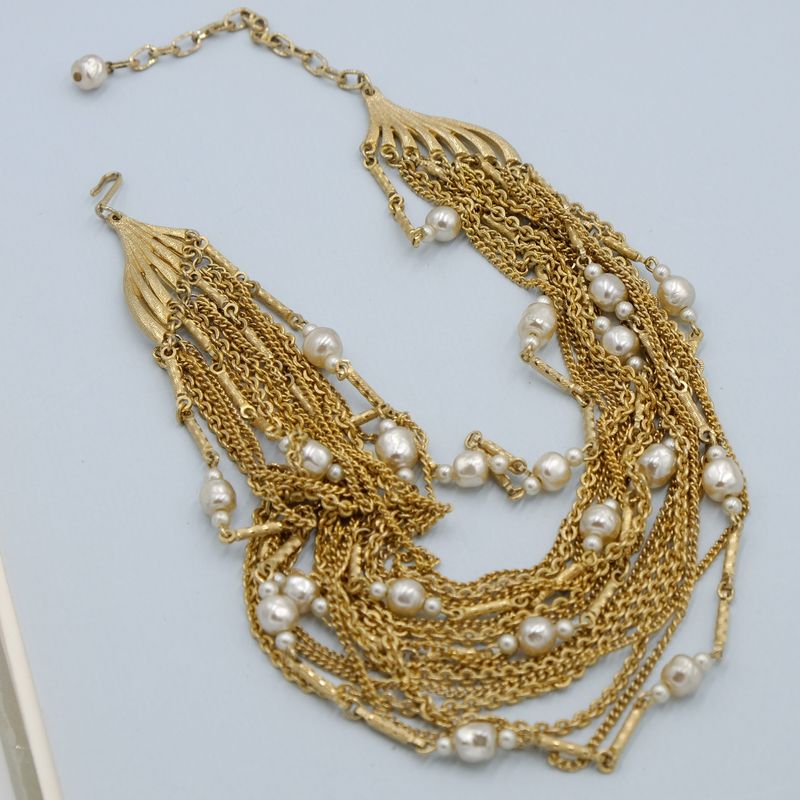 Vintage Kramer Multichain Collier Necklace 1960s