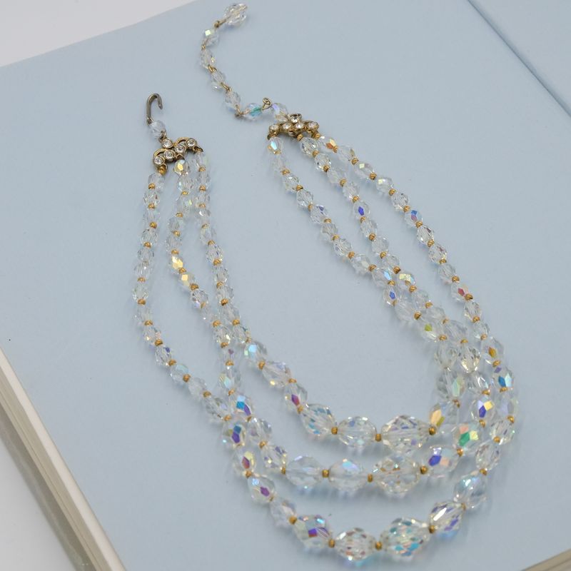 Bohemian Glass Vintage Necklace 1950s