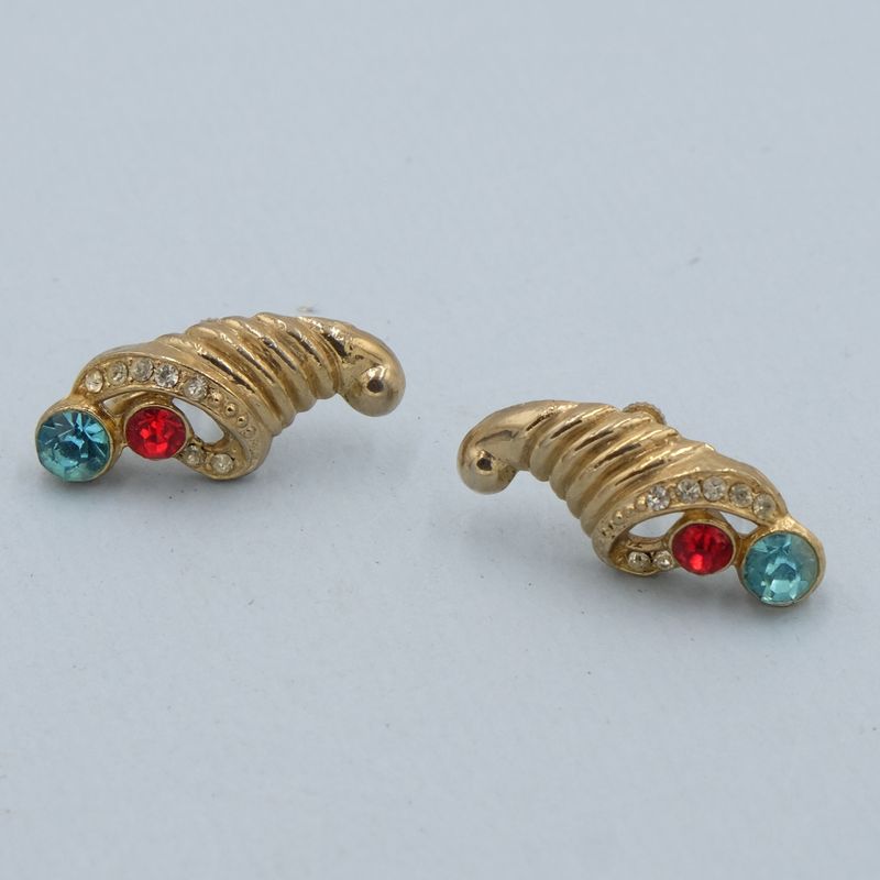 Antique Cornucopia Screw-backs Earrings 1930s