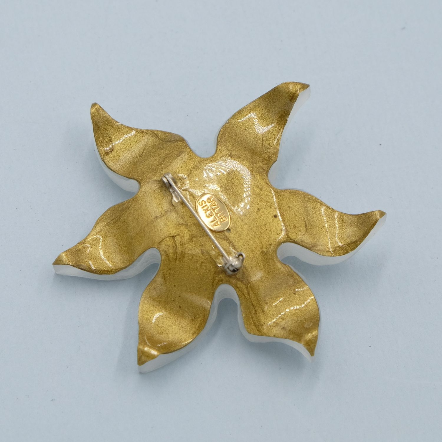 Alexis Bittar Vintage Lucite Flower Pin