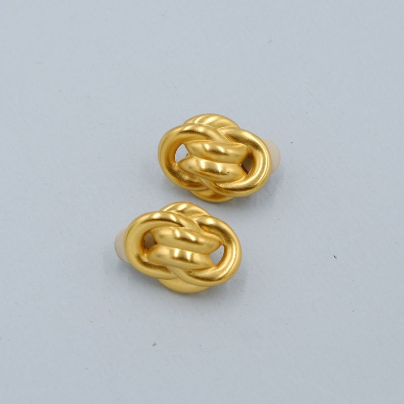 Vintage Anne Klein Matte Gold Earrings 1990s