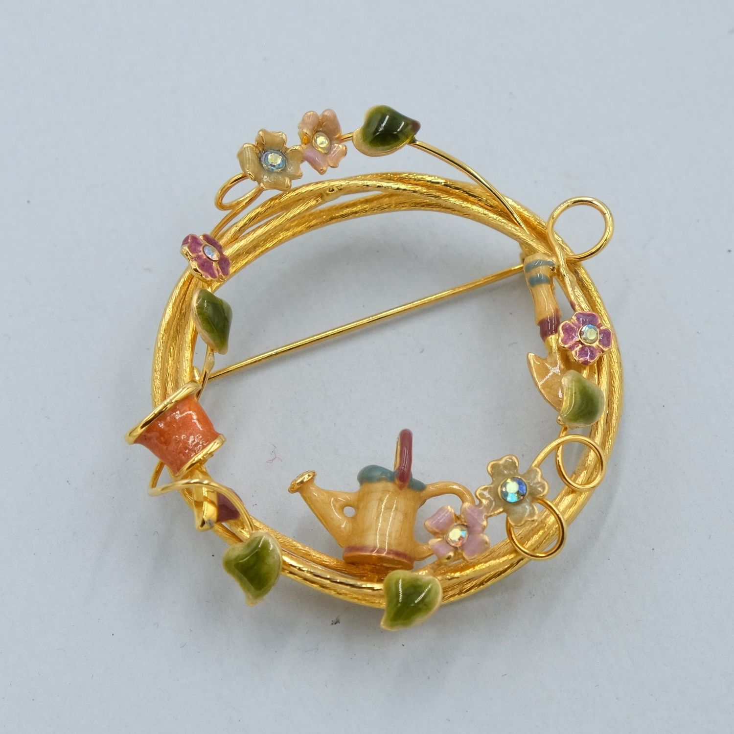 Vintage Gardener Whimsical Pin 1990s