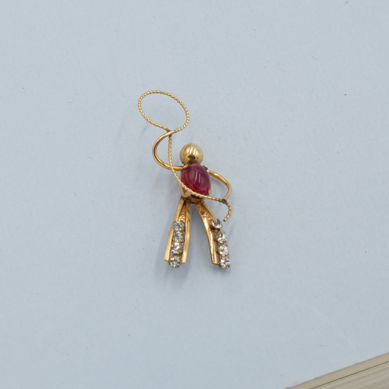 Vintage Van Dell Miniature Figural Cowboy Pin 1940s