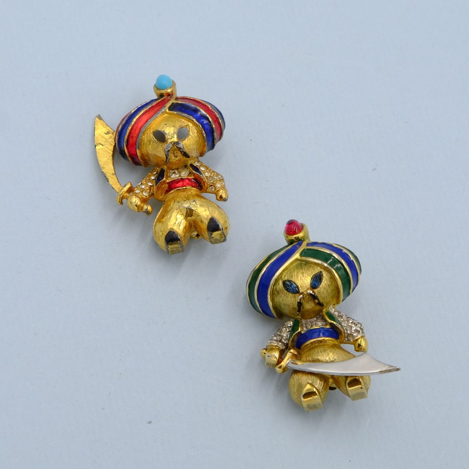 Vintage Jomaz Thief of Baghdad Pair Pins 1960s