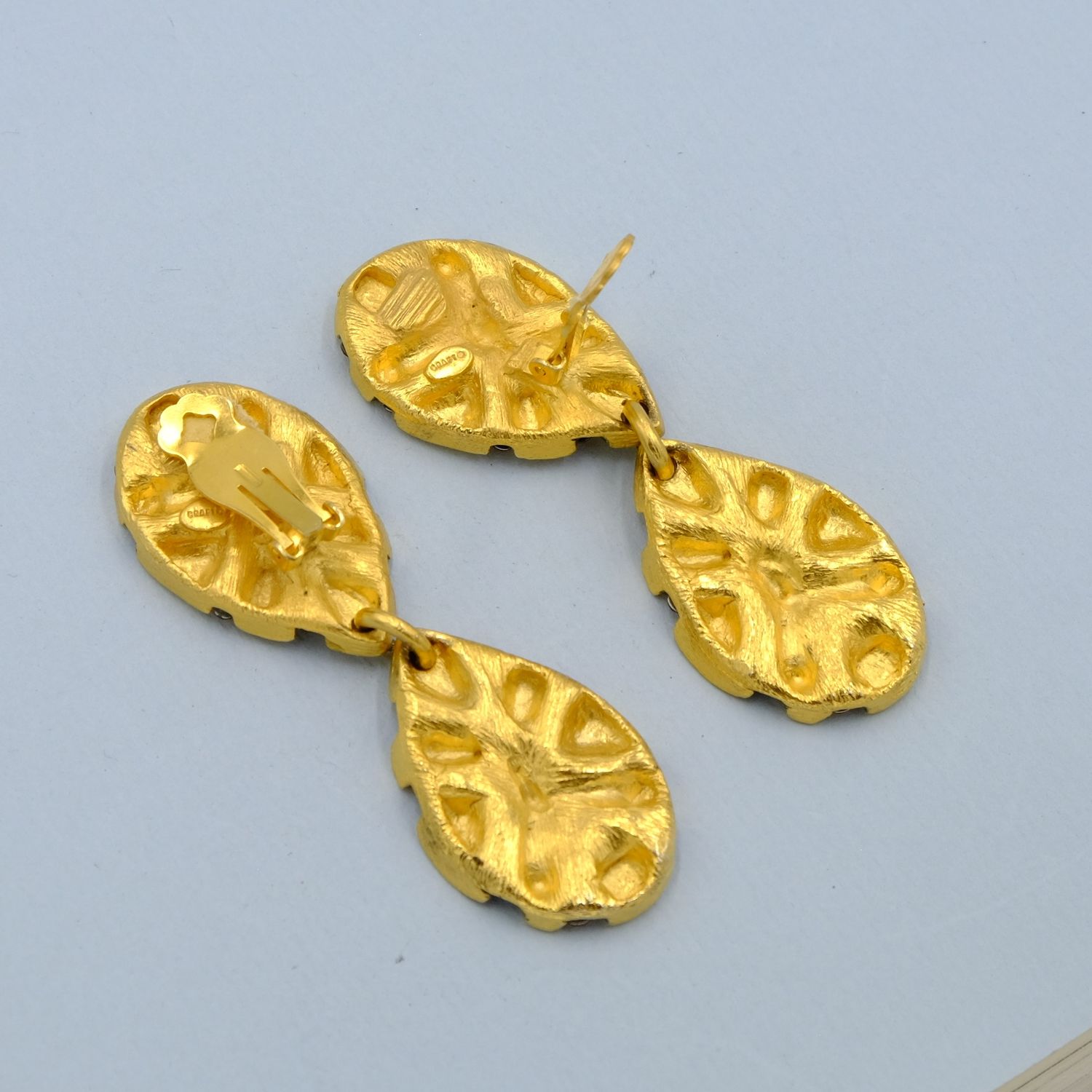 Vintage GemCraft Massive Earrings 1980s