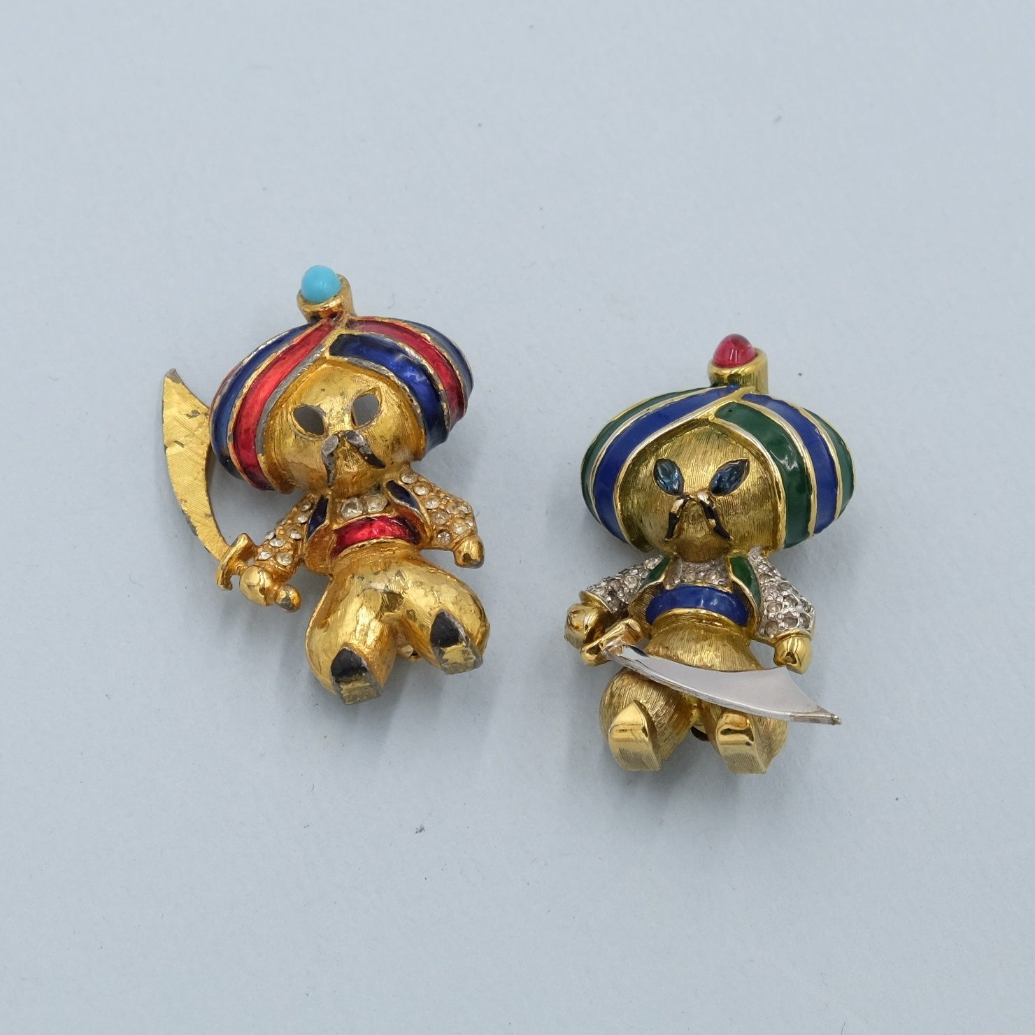 Vintage Jomaz Thief of Baghdad Pair Pins 1960s