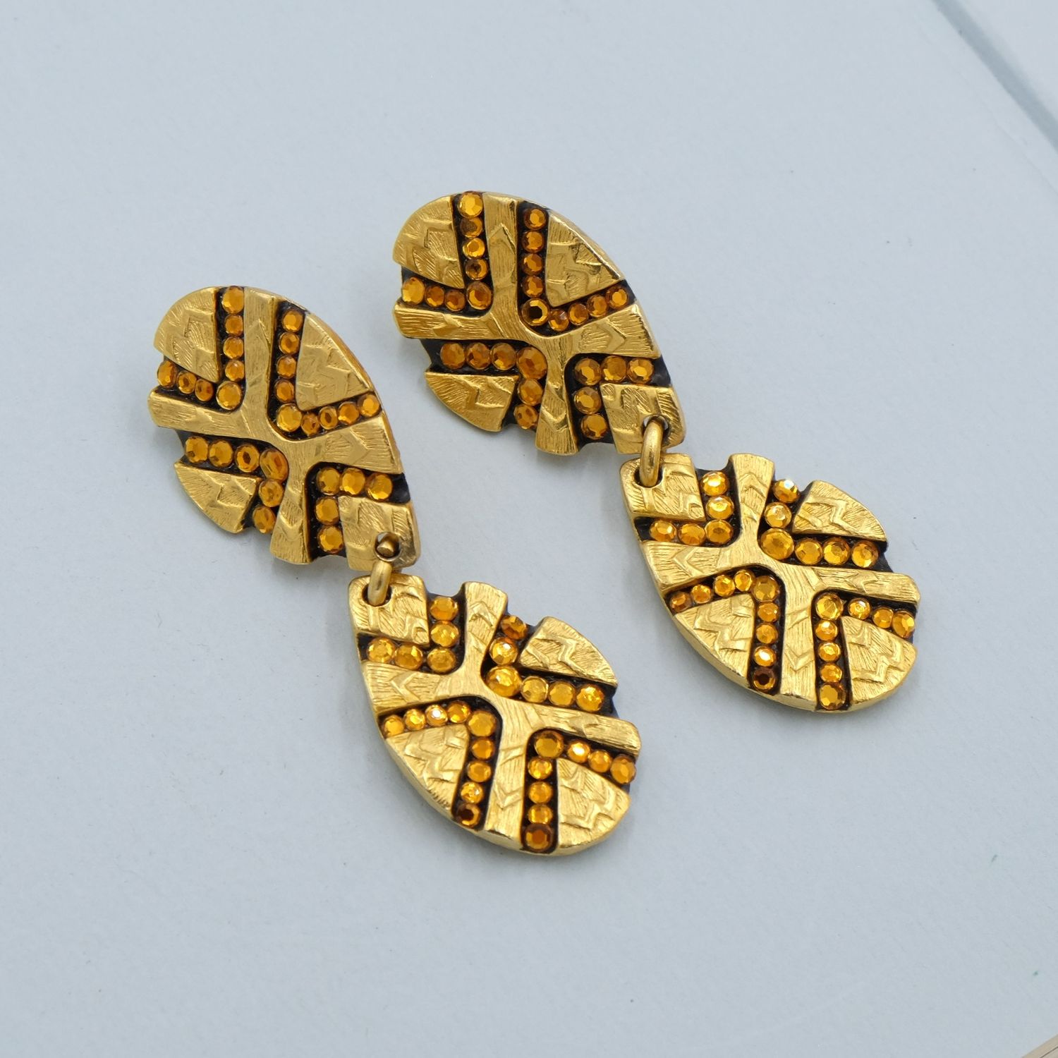 Vintage GemCraft Massive Earrings 1980s