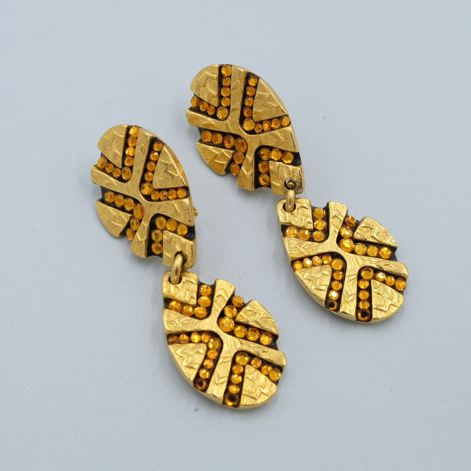 Vintage GemCraft Massive Earrings 1980s