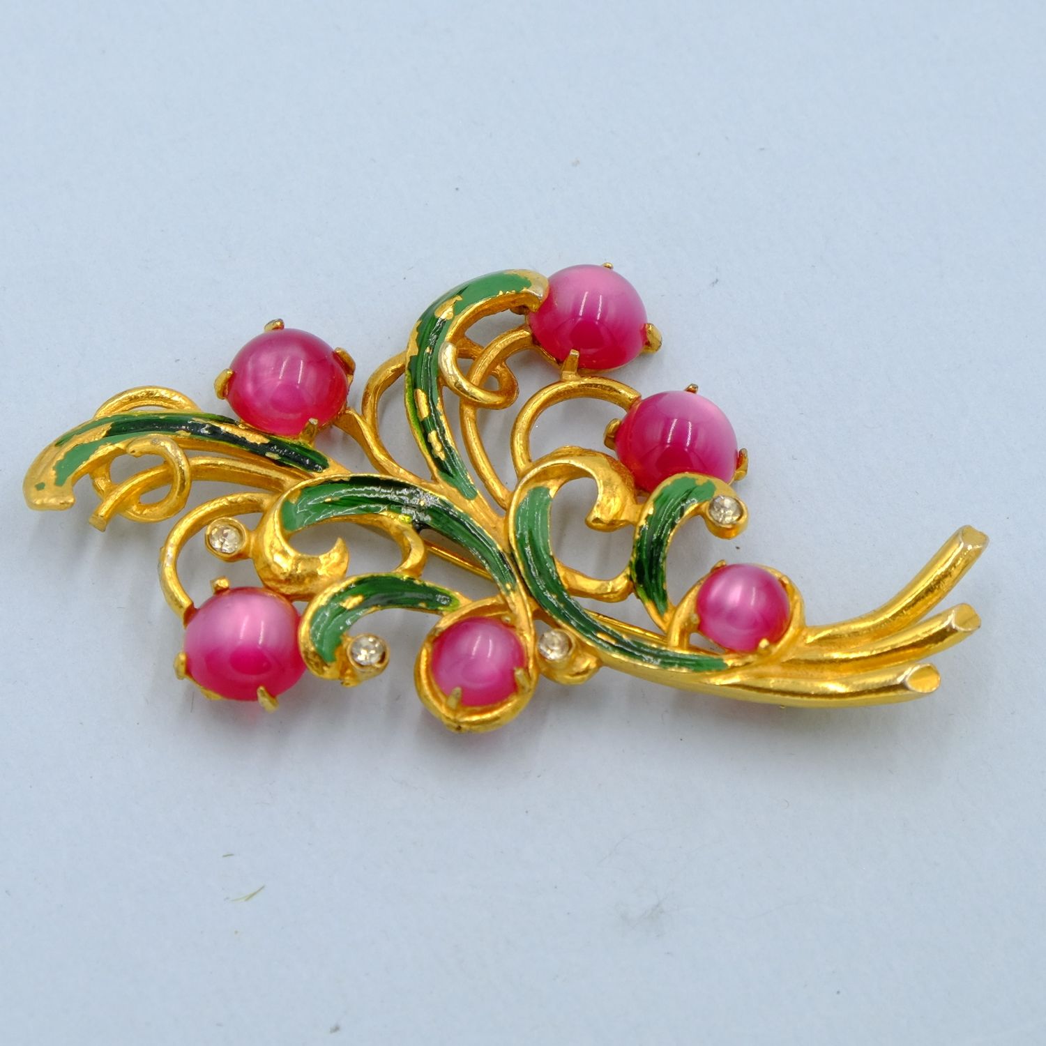 Vintage Pot Metal Berry Brooch 1930s