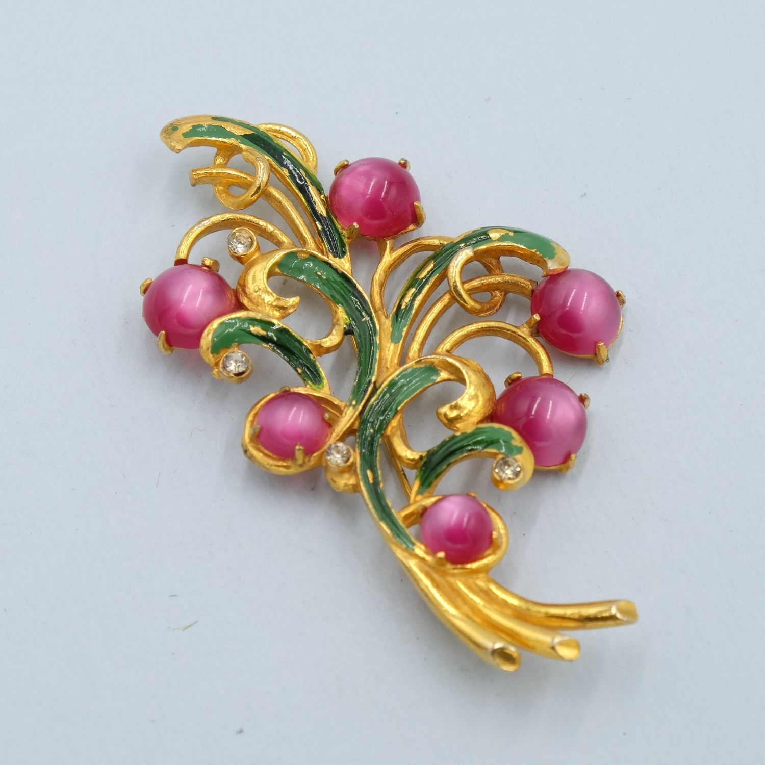 Vintage Pot Metal Berry Brooch 1930s