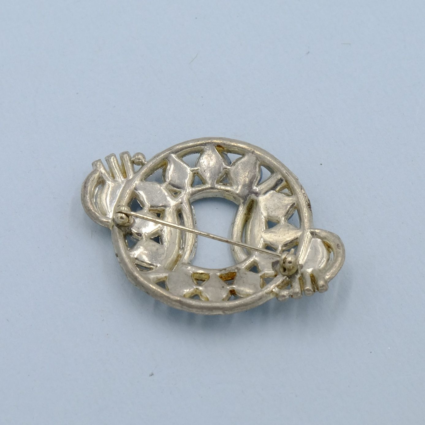 Vintage Faux Moonstone Art Deco Brooch 1930s