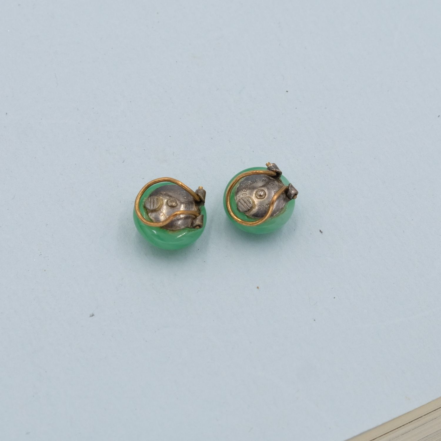 Antique Louis Rousselet Glass Earrings 1930s
