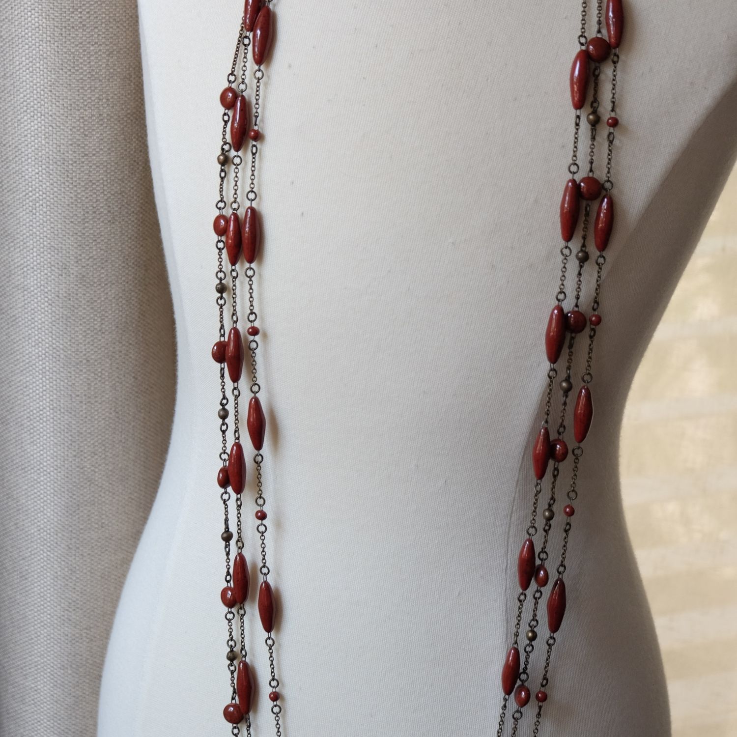 Isabel Marant 3pc Long Glass Necklace