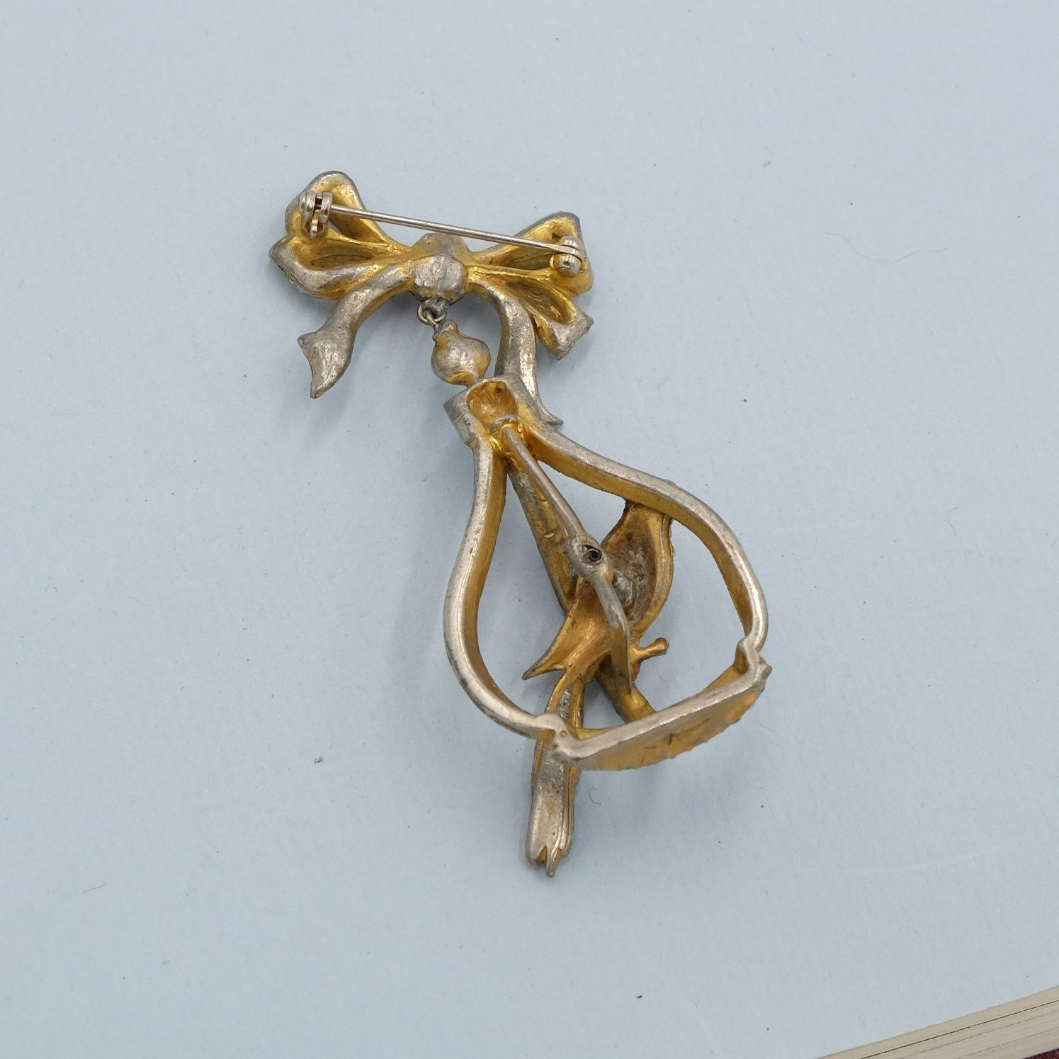 Collectible Staret Bird in the Cage Brooch 1940s