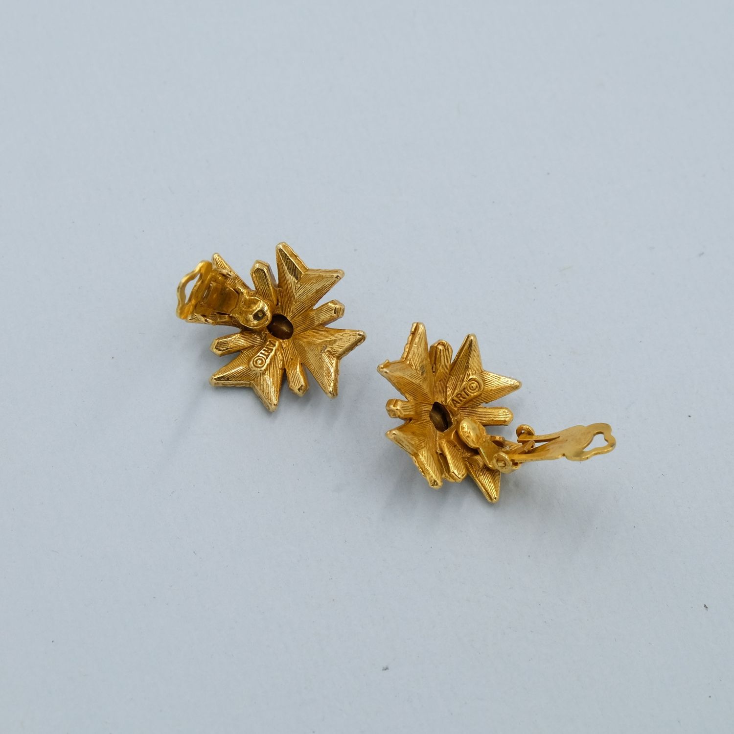 Vintage Signed ART Maltese Cross Earrings