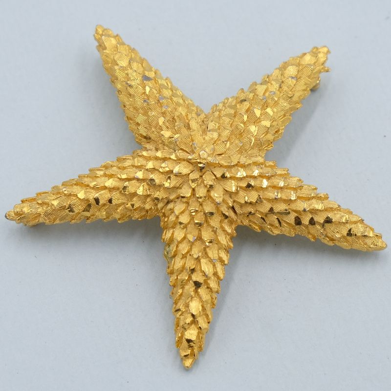 Vintage Starfish Large Brooch 1960s
