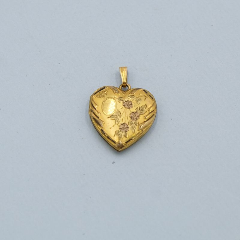 Antique Locket Heart Pendant 1910s