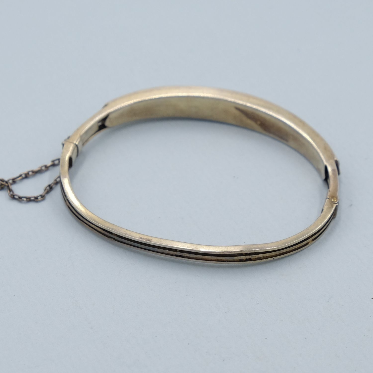 Antique Paste Bangle Silver Bracelet 1920s