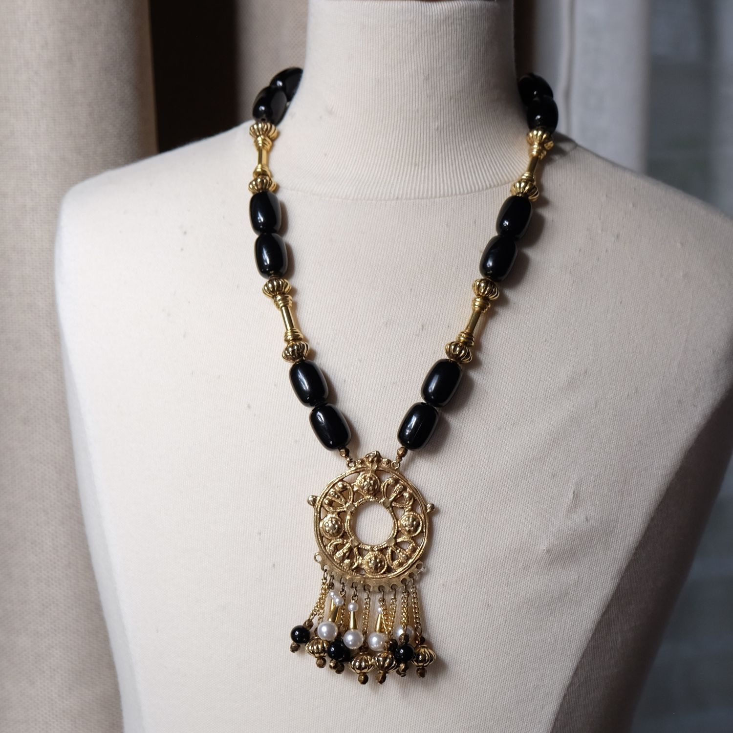 Vintage YSL Bohemian Tassel Necklace 1970s