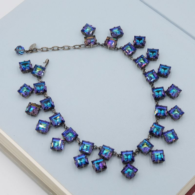 Vintage YSL Crystal Couture Necklace 1970s