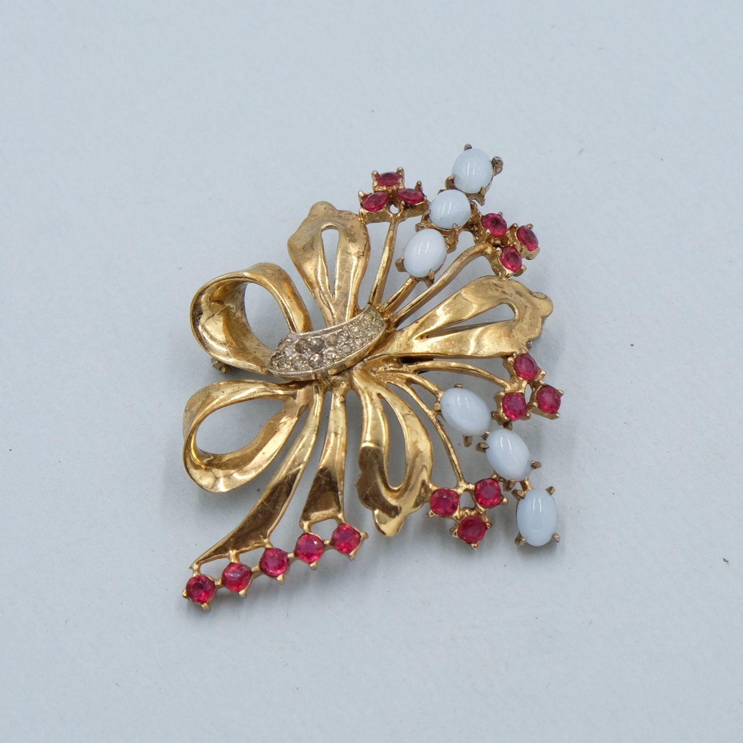 Vintage Coro Sterling Pegasus with faux Moonstones 1940s