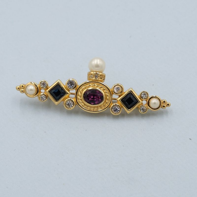 Vintage Christian Dior Bar Brooch 1990s