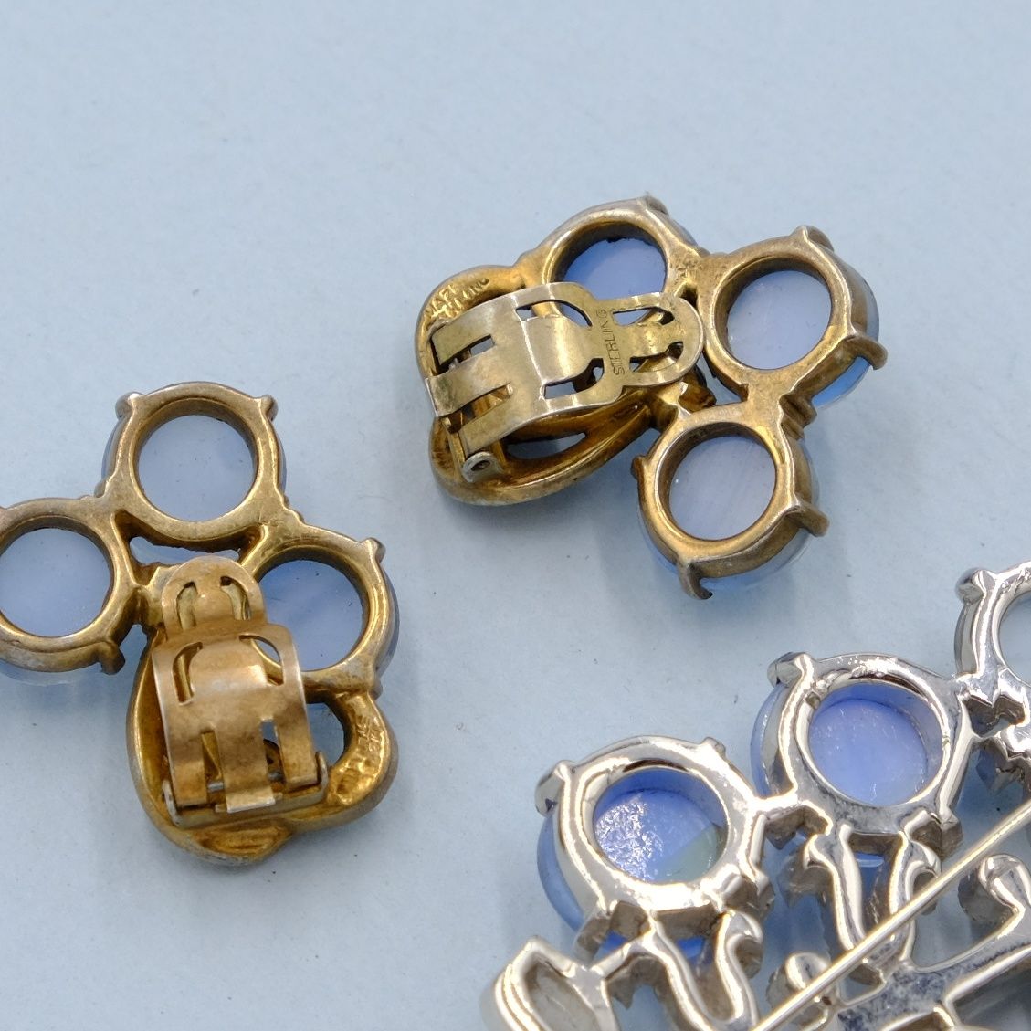 Vintage Mazer Faux Moonstones Set 1940s