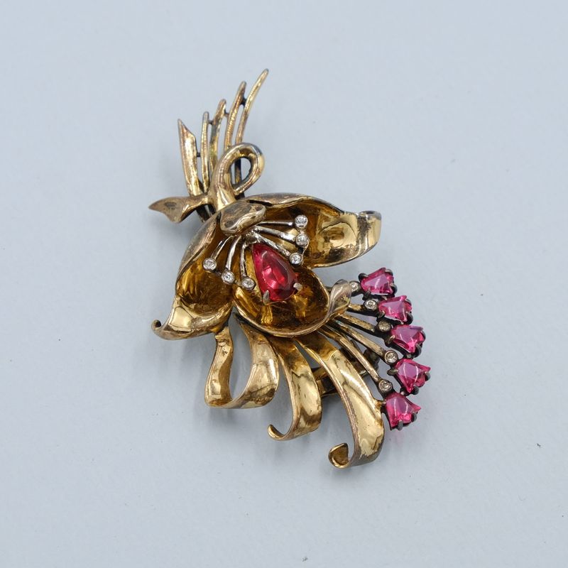 Vintage Ralph DeRosa Sterling Dress Clip 1940s