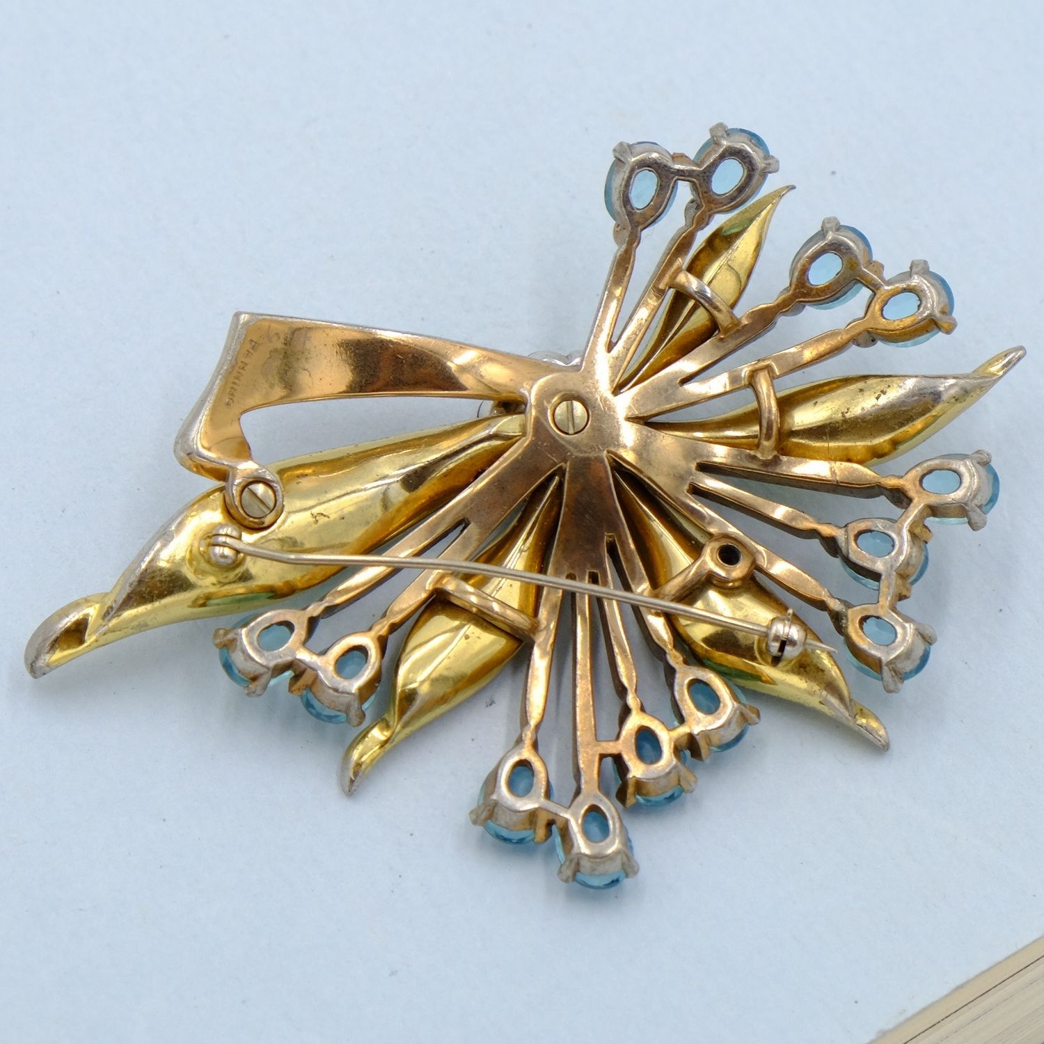 Vintage Pennino Enamel Brooch 1940s
