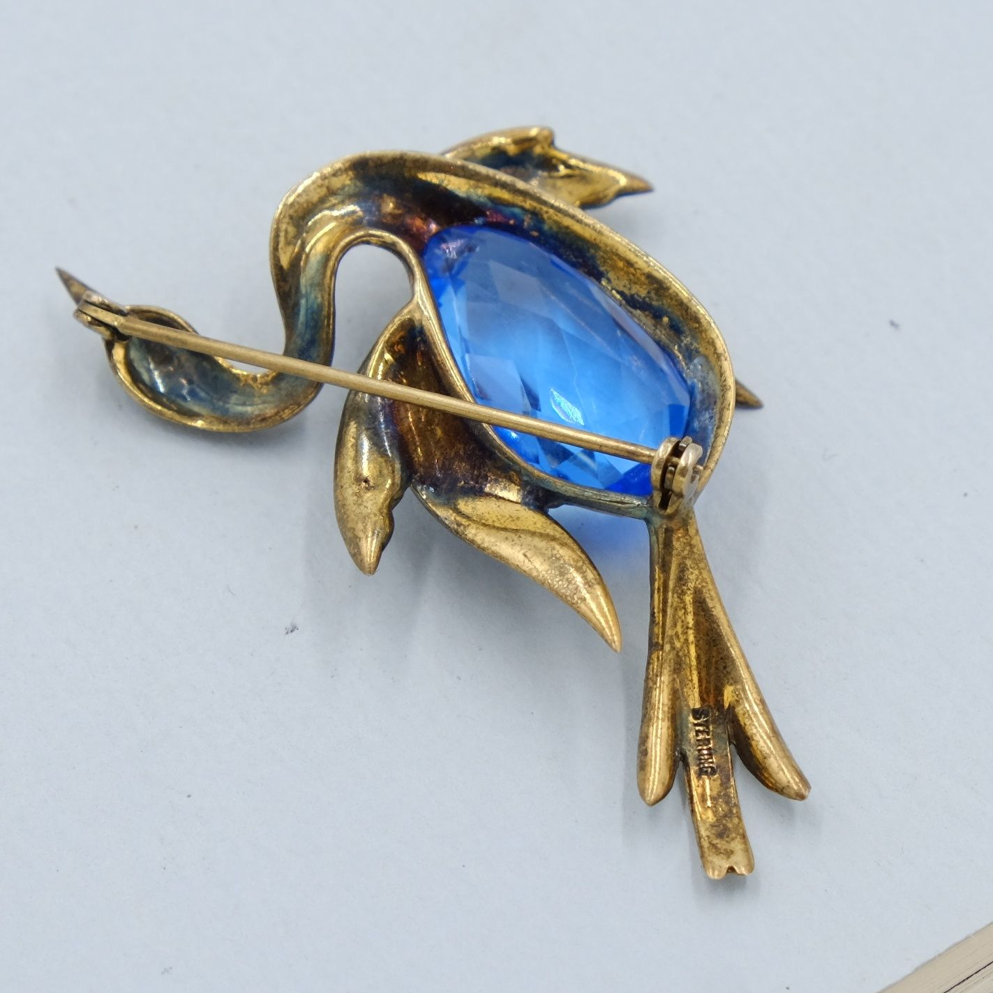 Vintage Reja Sterling Bird Brooch 1940s