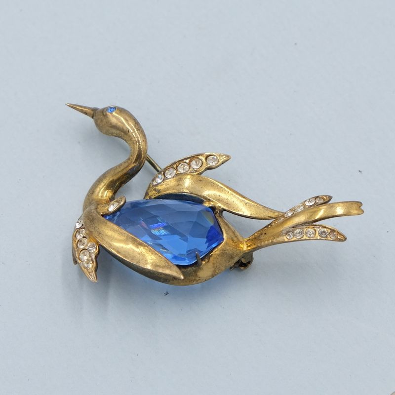 Vintage Reja Sterling Bird Brooch 1940s