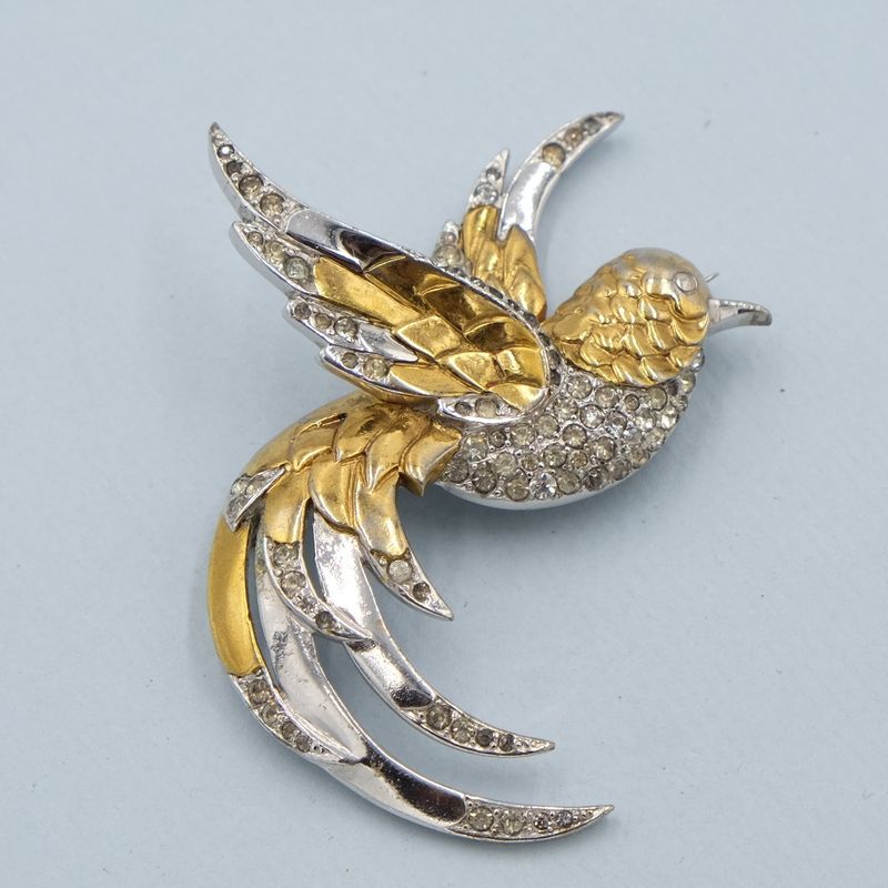 Vintage Marcel Boucher Bird Brooch 1940s
