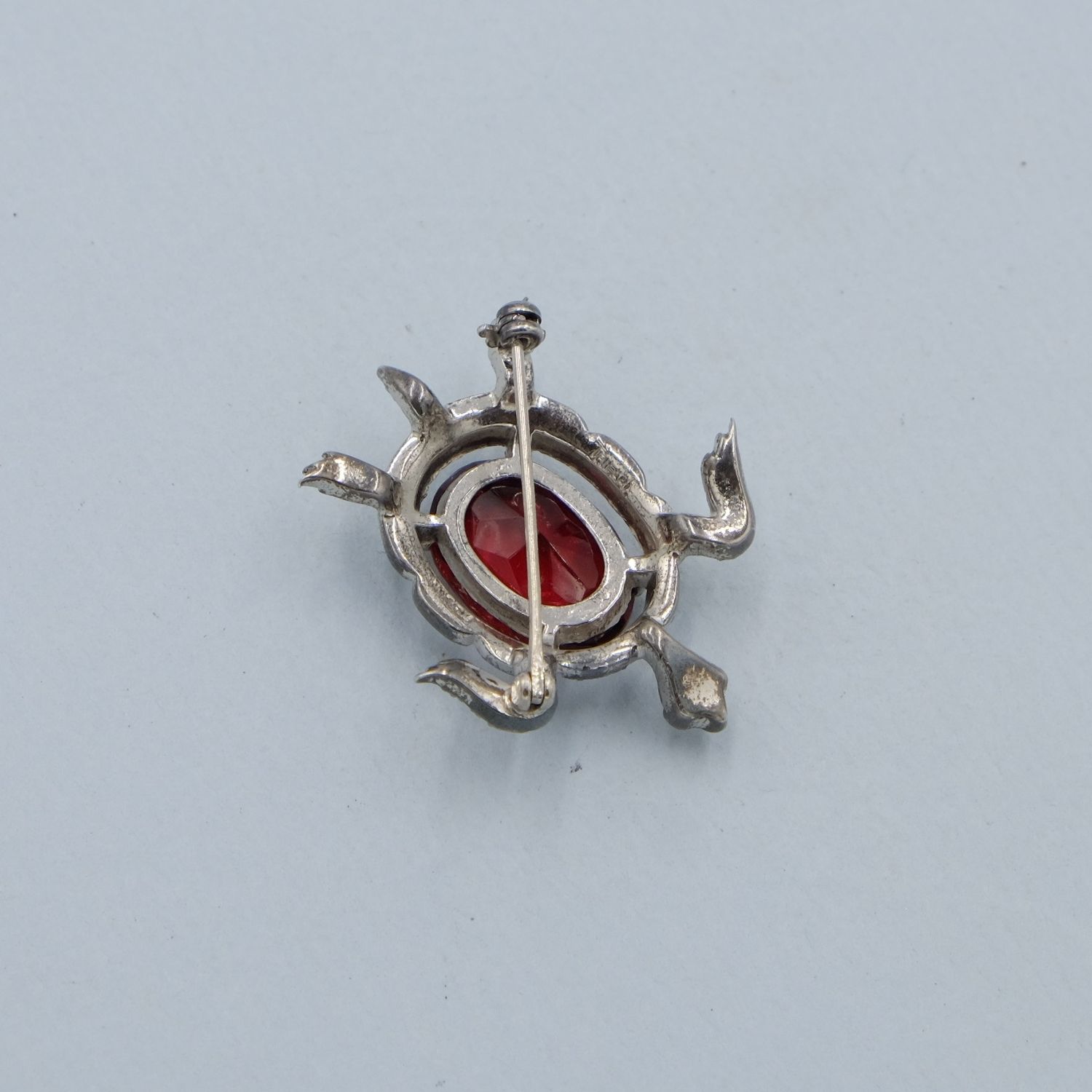 Vintage Trifari Sterling Turtle Brooch 1940s