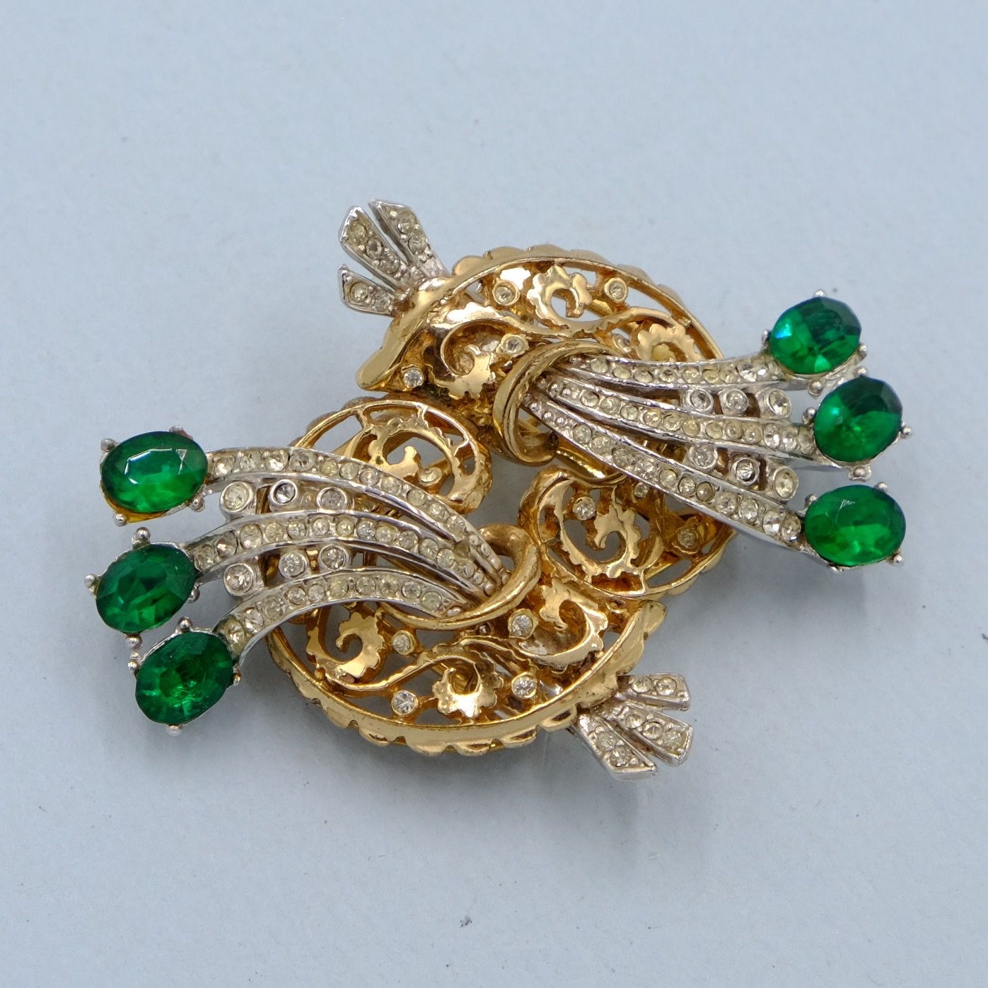 Vintage Coro Duette Sterling Brooch 1940s