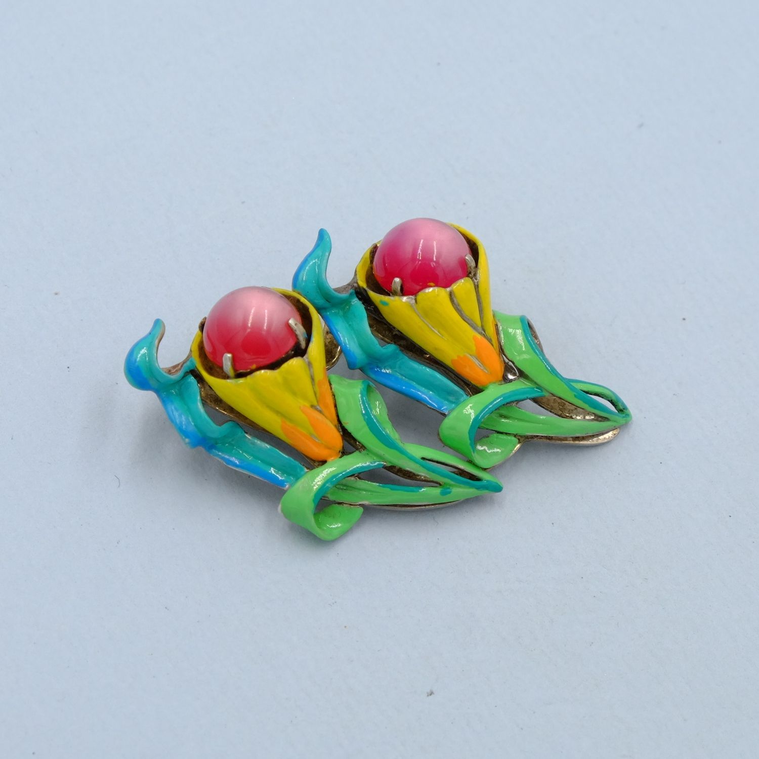 Coro Duette Sterling Collectible Brooch 1940s