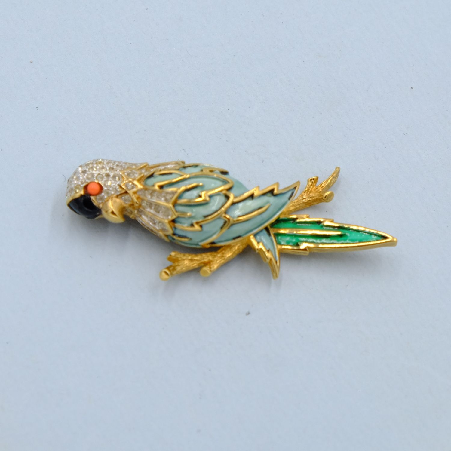 Vintage Panetta Parrot Bird Brooch 1960s