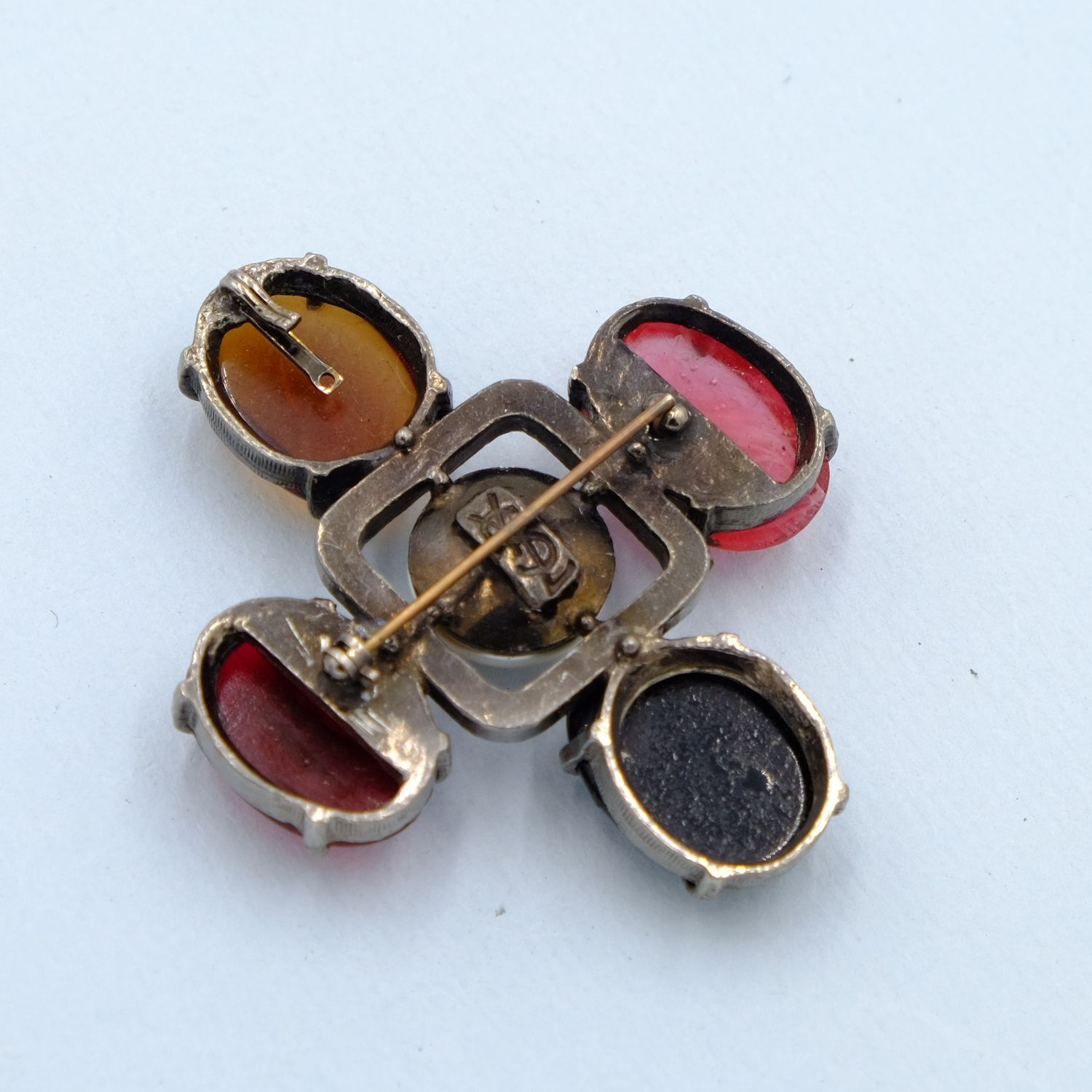 Vintage Yves Saint Laurent Cross Brooch by Roger Scemama 1970s