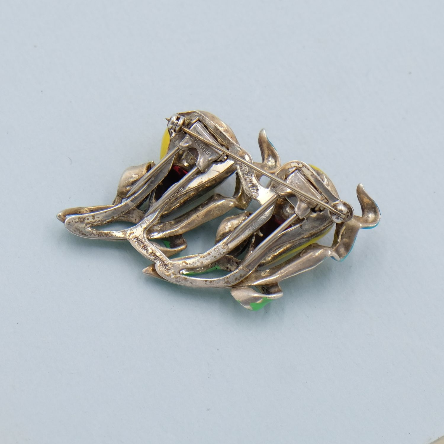 Coro Duette Sterling Collectible Brooch 1940s