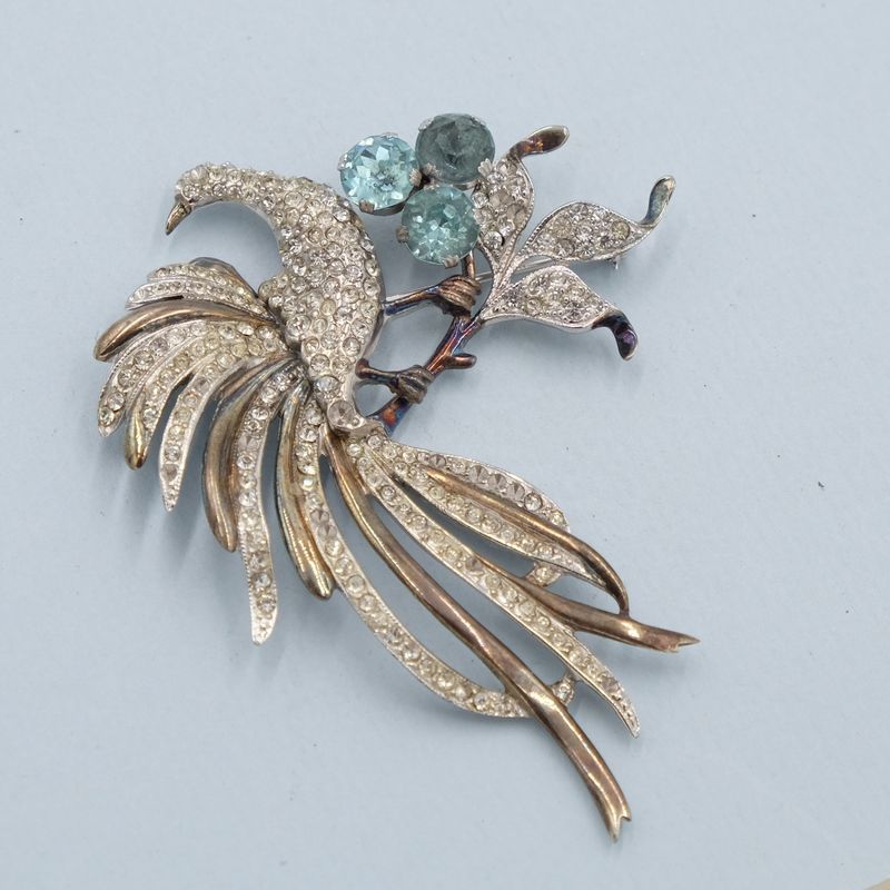 Vintage Reja Sterling Bird brooch 1940s