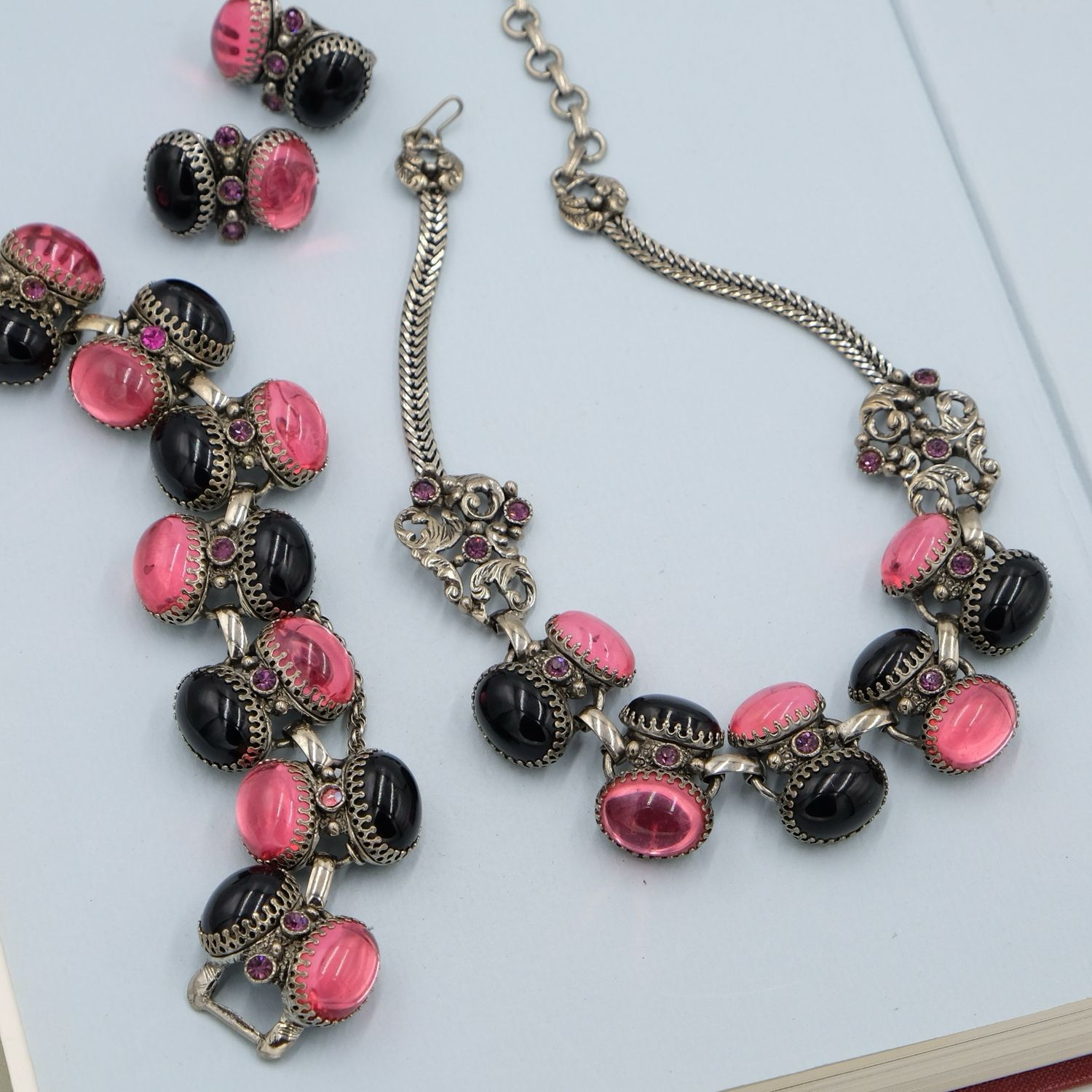 Vintage Selro Necklace, Bracelet and Earrings set 1960s