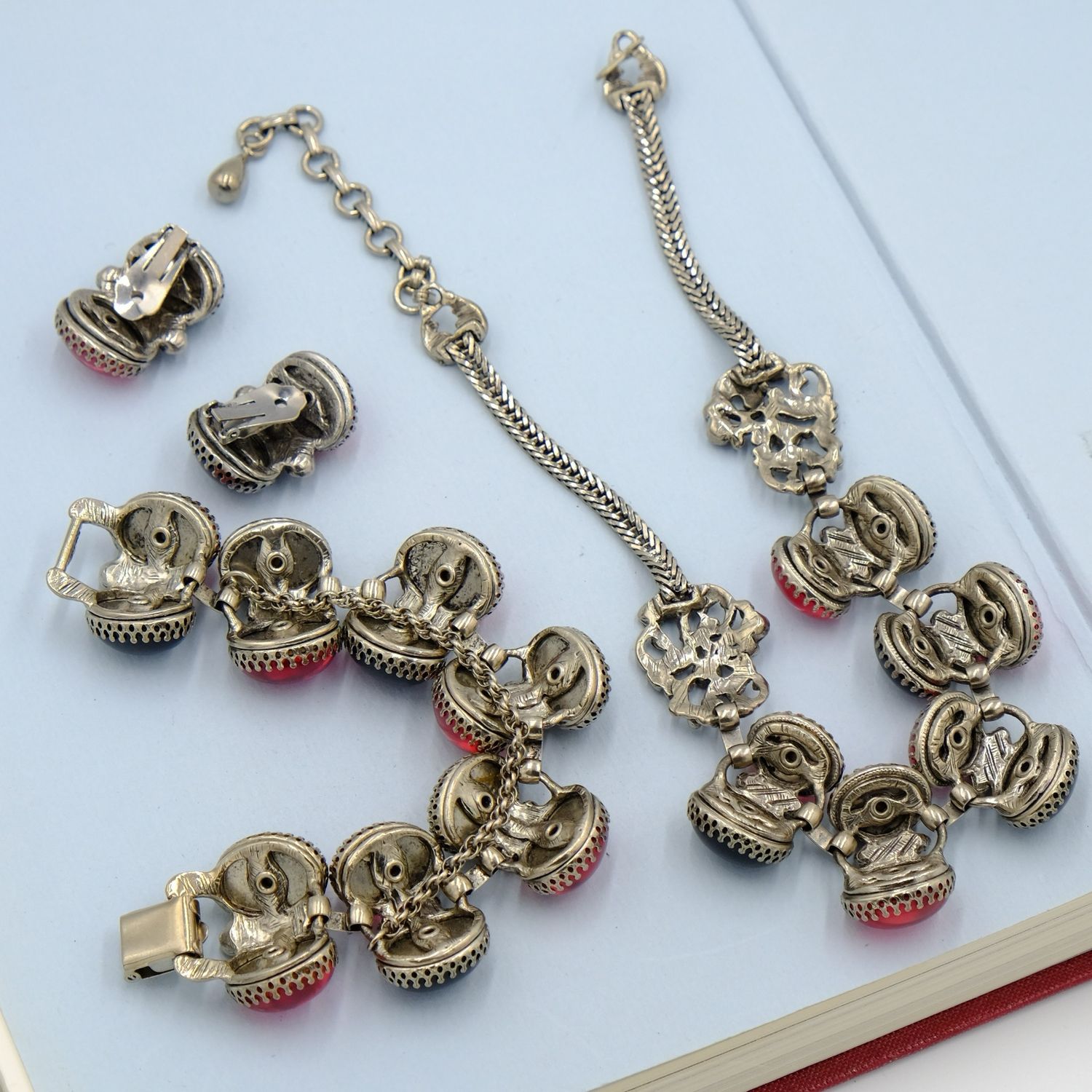 Vintage Selro Necklace, Bracelet and Earrings set 1960s