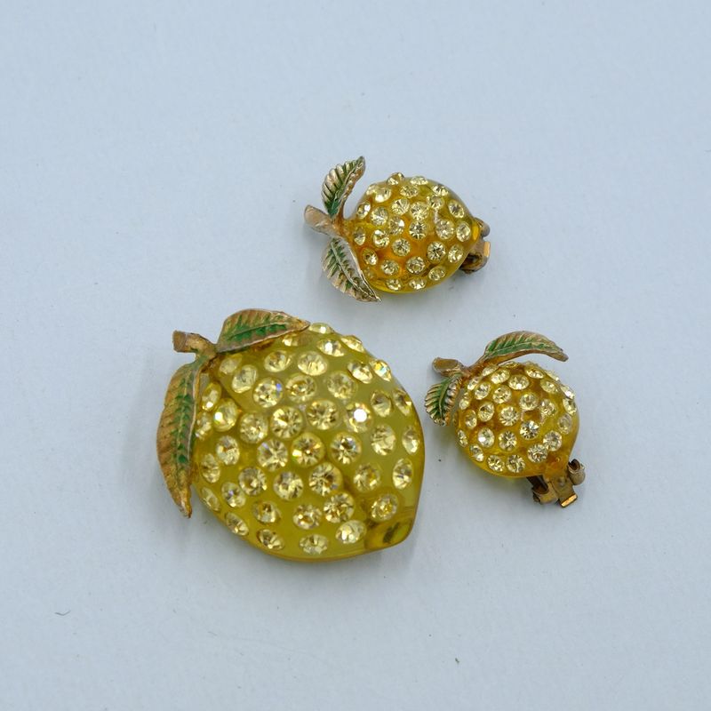 Vintage Western Germany Lucite Fruit Set 1960s
