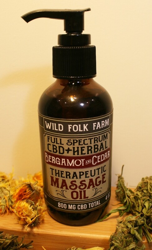 Therapeutic CBD Massage Oil, SELECT SCENT: Bergamot & Cedar