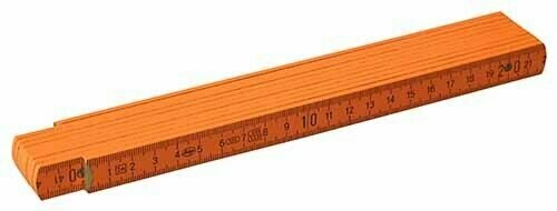 Holzmaßstab farbig/natur von Adga; Meter; Zollstock