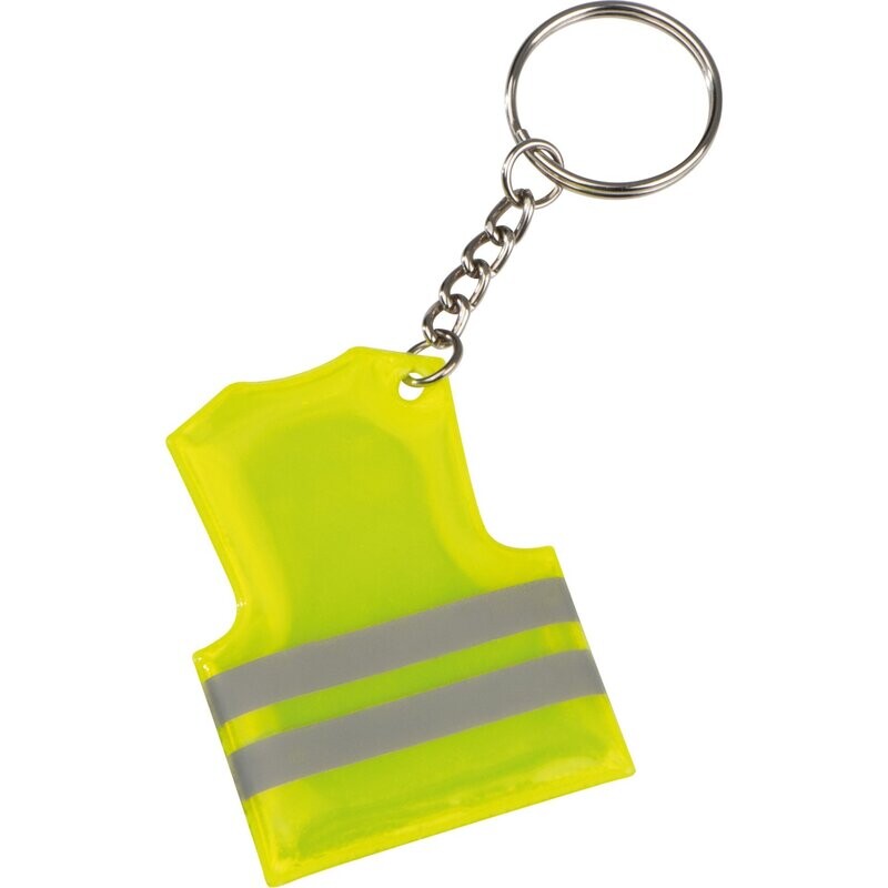 Reflektierender Schlüsselanhänger Warnweste gelb