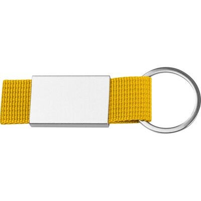 Schlüsselanhänger mit farbigem Stoffband